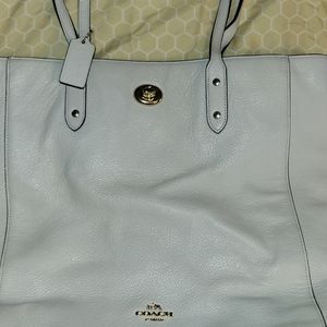 Coach large, white purse
